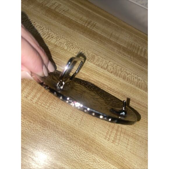 1988 Native American War Bonnet Belt Buckle Inlaid Turquoise Coral Sunset Trails - Picture 4 of 6